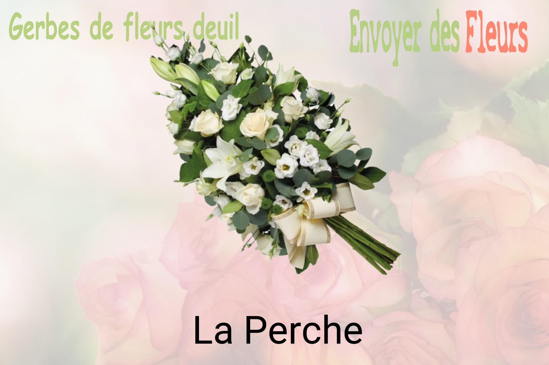 Gerbe de fleurs de deuil livrée à La Perche